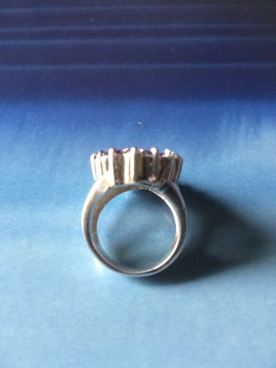 Large Amethyst Silver Ring