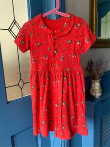 Red Vintage Style Peter Pan Collar Dress