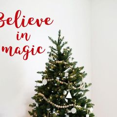 Believe in Magic Decal, Believe in Magic Sticker, Window Decal, Letter Decal, Quotes Wall Decal, Seasons Greetings, Christmas Removable
