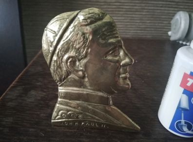 John Paul 11 Brass Figure Head