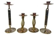 Vintage candlestick collection of four