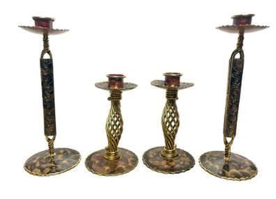 Vintage candlestick collection of four