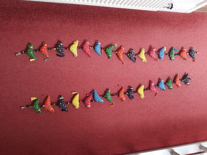 Stuffed Birds on a Hanging String Ornament / Decoration