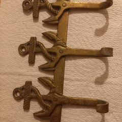 Solid brass  key. , coat ect hanger