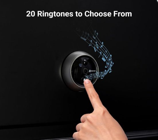 EZVIZ Peephole Camera, Door View Cam with 4.3 Monitor, 35-105mm Door Thickness, Wireless Doorbell Security Camera Wi-Fi, 1080P HD Video