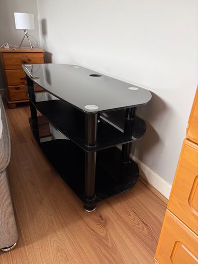glass tv unit
