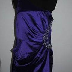 BNWT Ax Paris one shoulder purple mini dress size UK12 EU40 Postage included