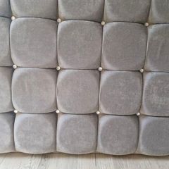 grey/silver headboard