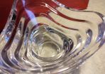 Tipperary Clear Crystal Candle Holder Clear Bowl Dish Marked 5 inches.