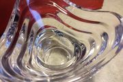 Tipperary Clear Crystal Candle Holder Clear Bowl Dish Marked 5 inches.