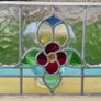 Antique leaded stained-glass panel in the Art Nouveau style. Image 2
