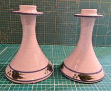 Stoneware Jackson Pair of Candlesticks