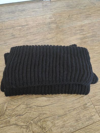 Medicine Black Knit Snood & Long Ribbed Scarf Set (One Size)