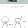 Eames style retro dining chairs Image 3