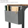SALE Study Computer Desk 100cm Home Office Writing Small Desk, Modern Simple Style PC Table, Black Metal Frame, Rustic Brown Image 3