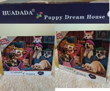Huadada Puppy Dream House Jigsaw Puzzle & poster set
