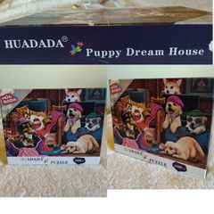 Huadada Puppy Dream House Jigsaw Puzzle & poster set