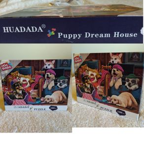 Huadada Puppy Dream House Jigsaw Puzzle & poster set