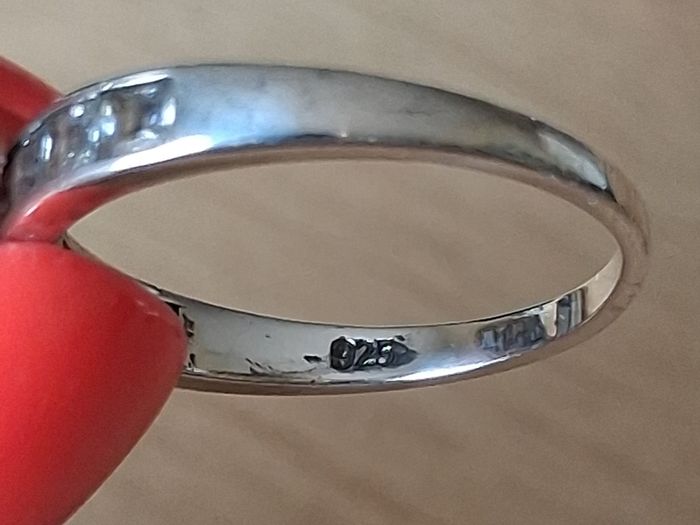 Silver ring size P