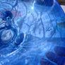 Murano Style Blue Stratus Hand Blown Bowl Image 7