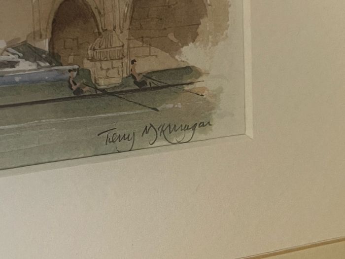Terry McKivragan RI Limited Edition Framed Print 'The Angel, Henley' (88/850)