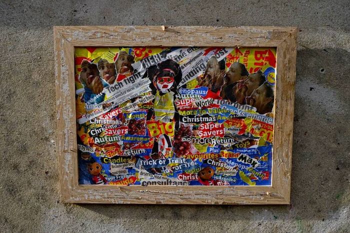 torn off #1 original paper collage