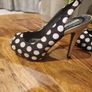 Black and white heels Image 5
