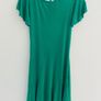 ASOS Emerald Green Open Back Ruffle Sleeve Detail Mini Dress UK 8 Image 2