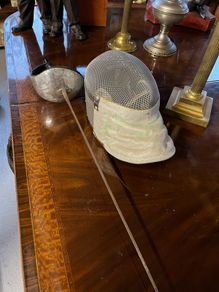 Leon Paul fencing sword and fencing mask