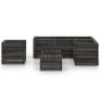 8 Piece Garden Lounge Set Grey Impregnated Pinewood Image 3