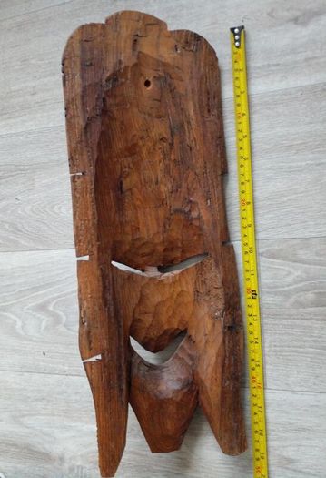 Vintage Rare Find  Hand Carved Wooden Elephant Mask.