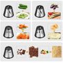 5 in 1 Salad Maker, 250W, Steel Rotary Blades and One-Touch Control, Electric Salad Maker Shredder for Cheeses, Fruit, Veggies Image 3