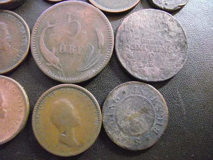 Lot Of Old Danish Coins (1813-1874)