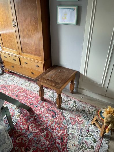 rustic side table