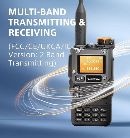 Walkie Talkie Portable Am Fm Two Way Radio Commutator Station Amateur Ham Wireless Set Long Range Receiver