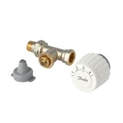 Danfoss FJVR Return Temperature Limiter, Set with Sensor and Valve, Straight, DN15