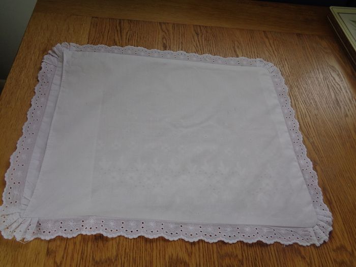Vintage Embroidered Angelia Pillowcase for Sale