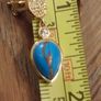 Gold Plated Sterling Silver Turquoise Drop Earrings Image 6