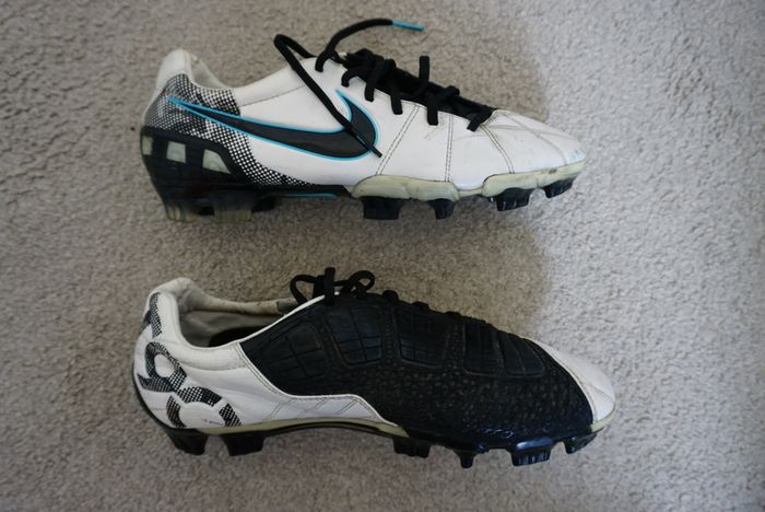 Football Boots Nike Total 90 Laser III White (2009) Size 9.5UK FG