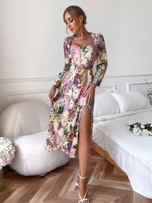 Ladies long floral dress