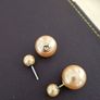 Shell pearl double-sided stud earrings Image 2