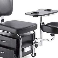Manicure Pedicure Nail Station Beauty Chair Stool Table Spa Drawers Black