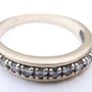 Vintage Diamond Band Ring 18Ct Gold Fine Wedding Jewelry Band Size N1/2 - 2,92g Image 2
