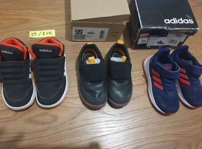 boys shoes 25/ 8 uk adidas, clarks