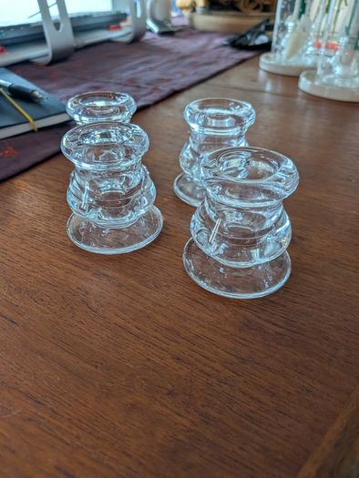 Hurricane glasses and candle holders