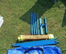 tennis setup with net