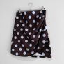 New Get That Trend Brown & Blue Polka Dot Ruched Mini Skirt Image 3
