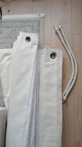 Champagne fully lined curtains