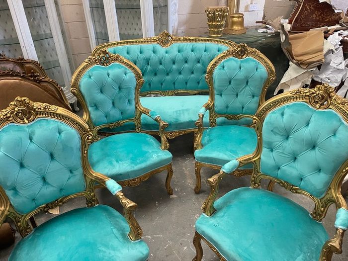 New gold and new material salon set 5 pieces