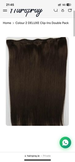 Medium brown 20 inch brand new double sided extensions